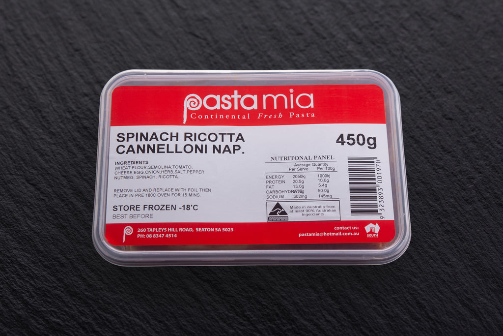 Frozen Spinach & Ricotta Cannelloni With Napoletana Sauce