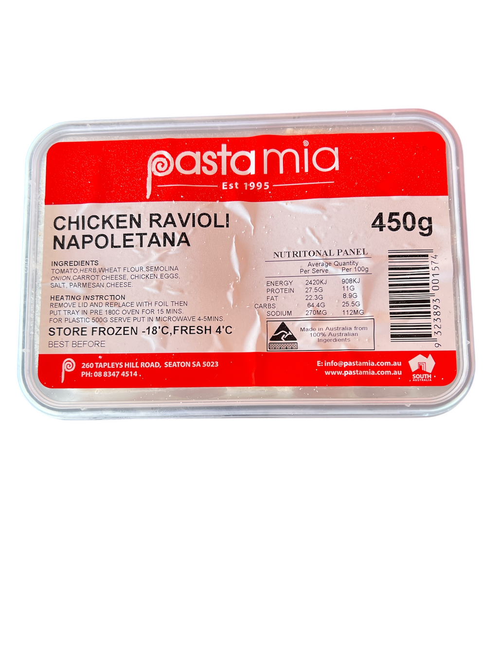 Frozen Chicken Ravioli With Napoletana Sauce