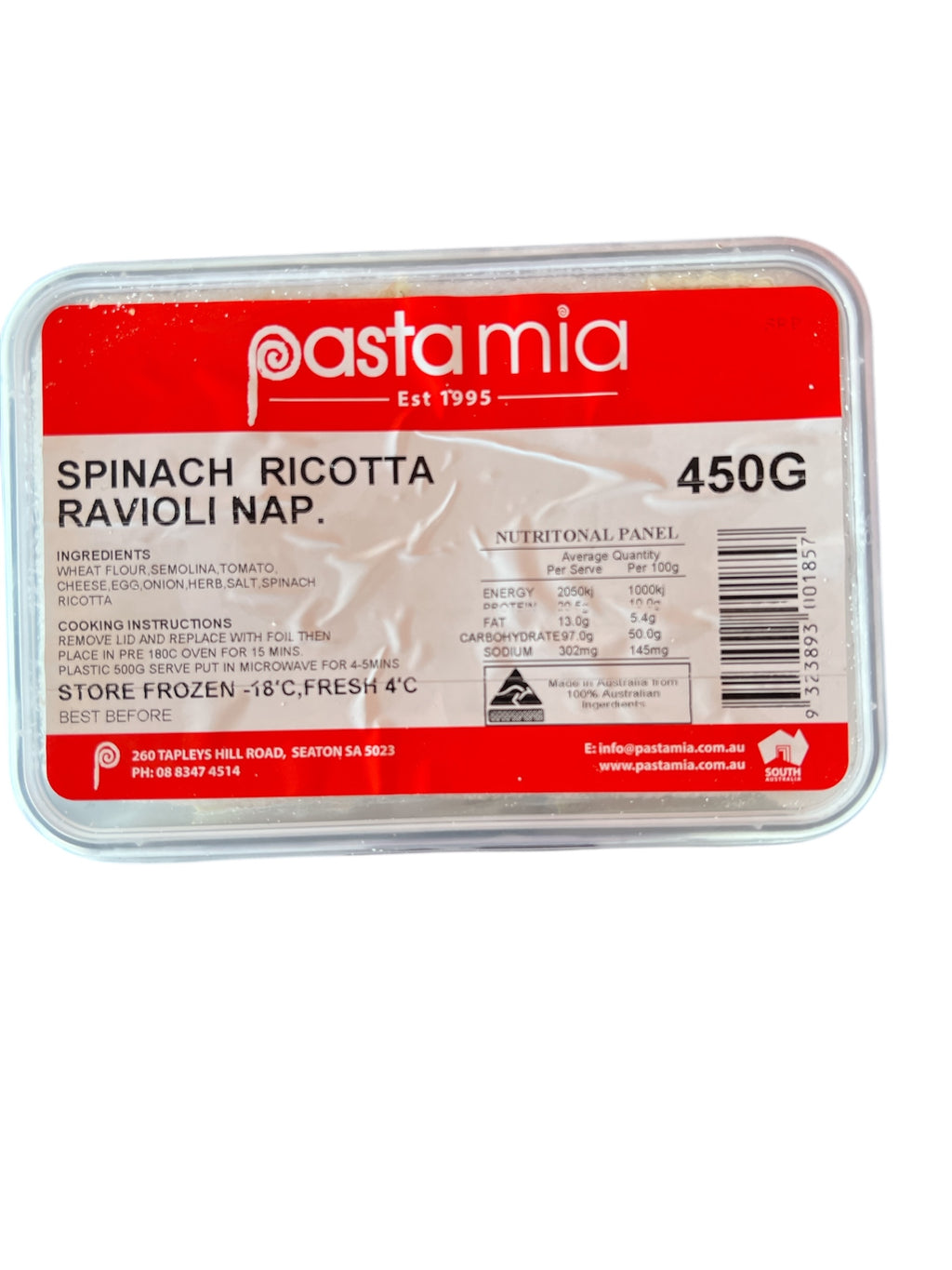 Frozen Spinach & Ricotta Ravioli With Napoletana Sauce